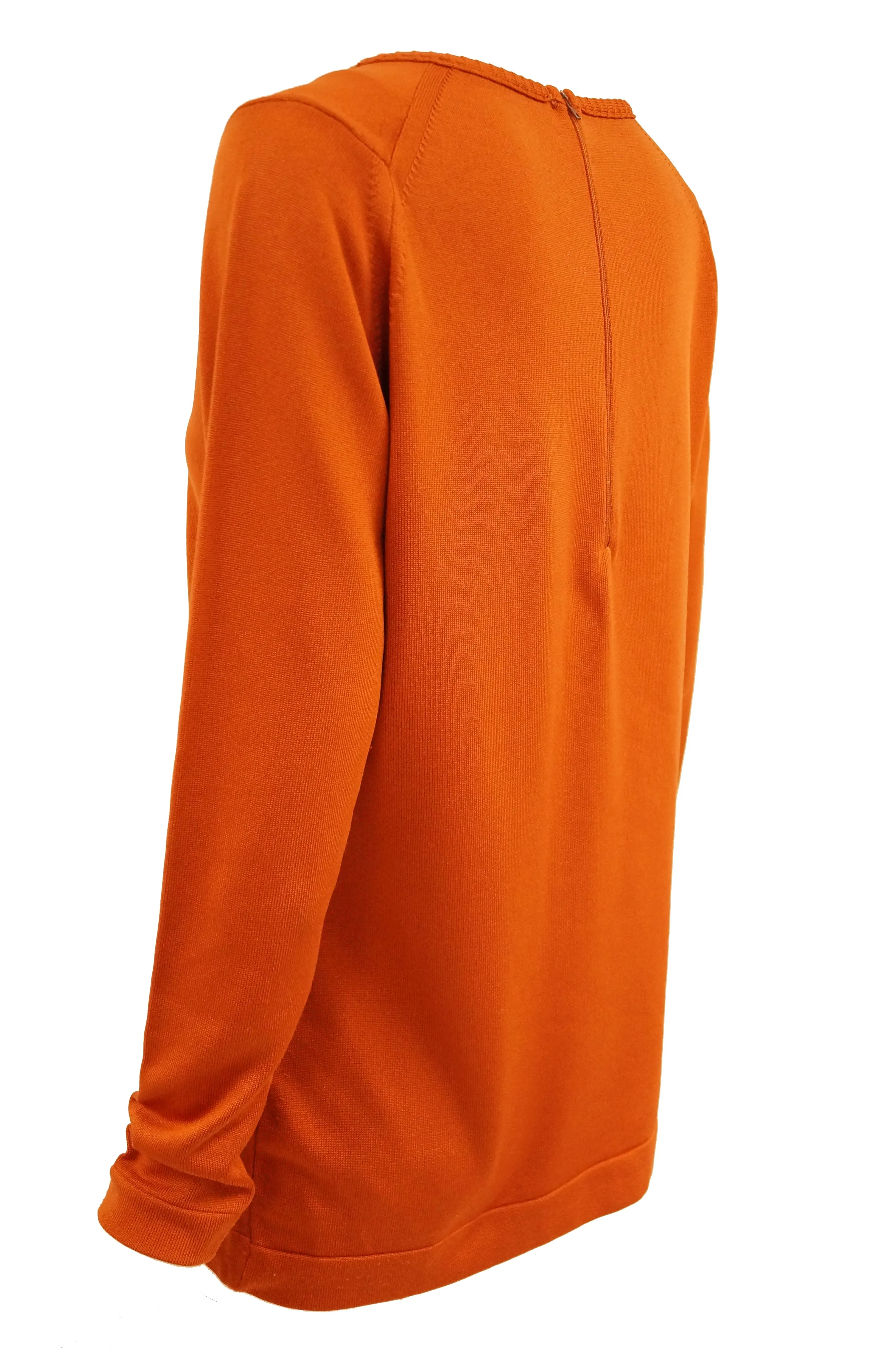 1970s Givenchy Sport Tangerine Orange Pullover Sweater