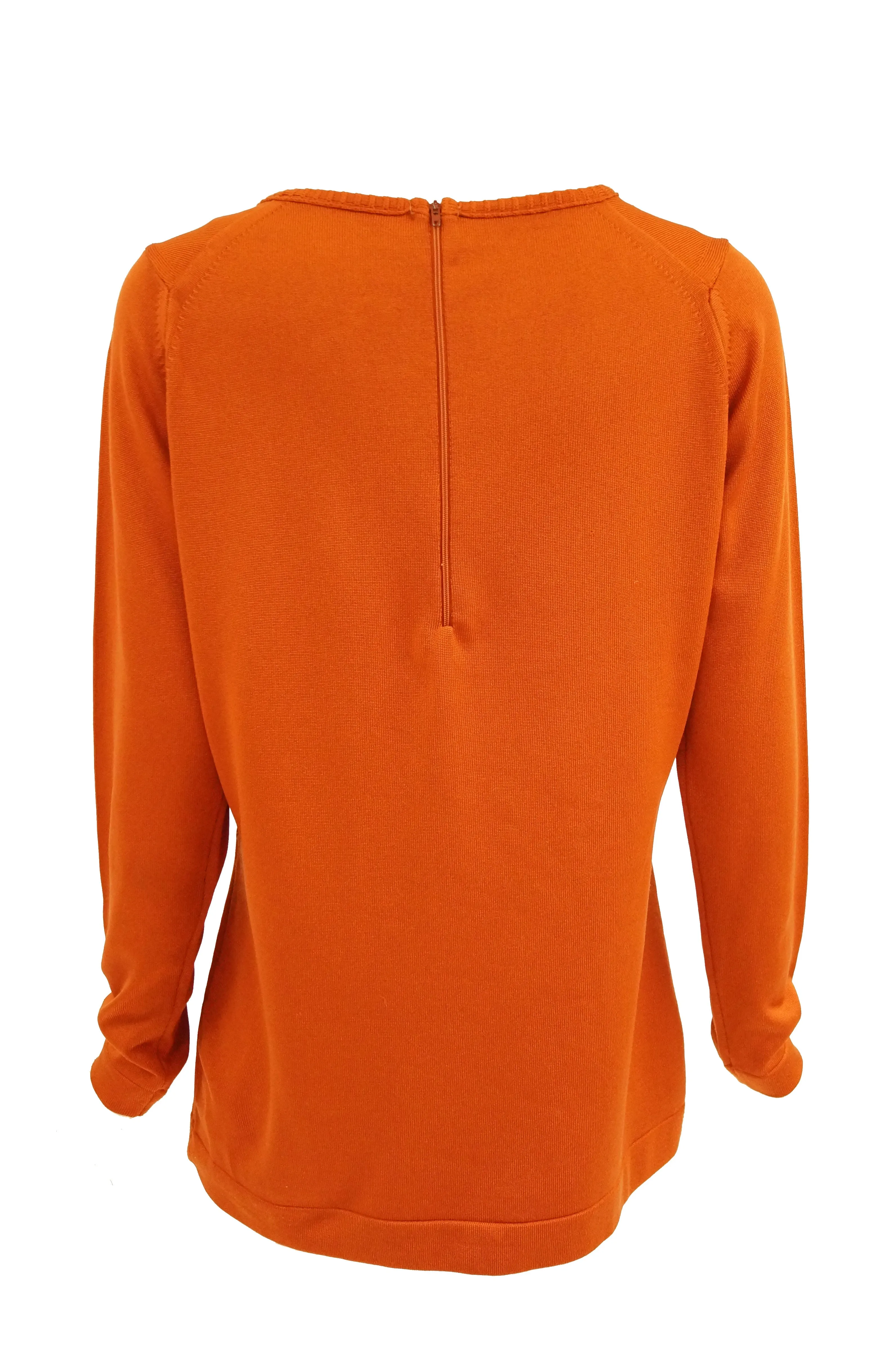 1970s Givenchy Sport Tangerine Orange Pullover Sweater