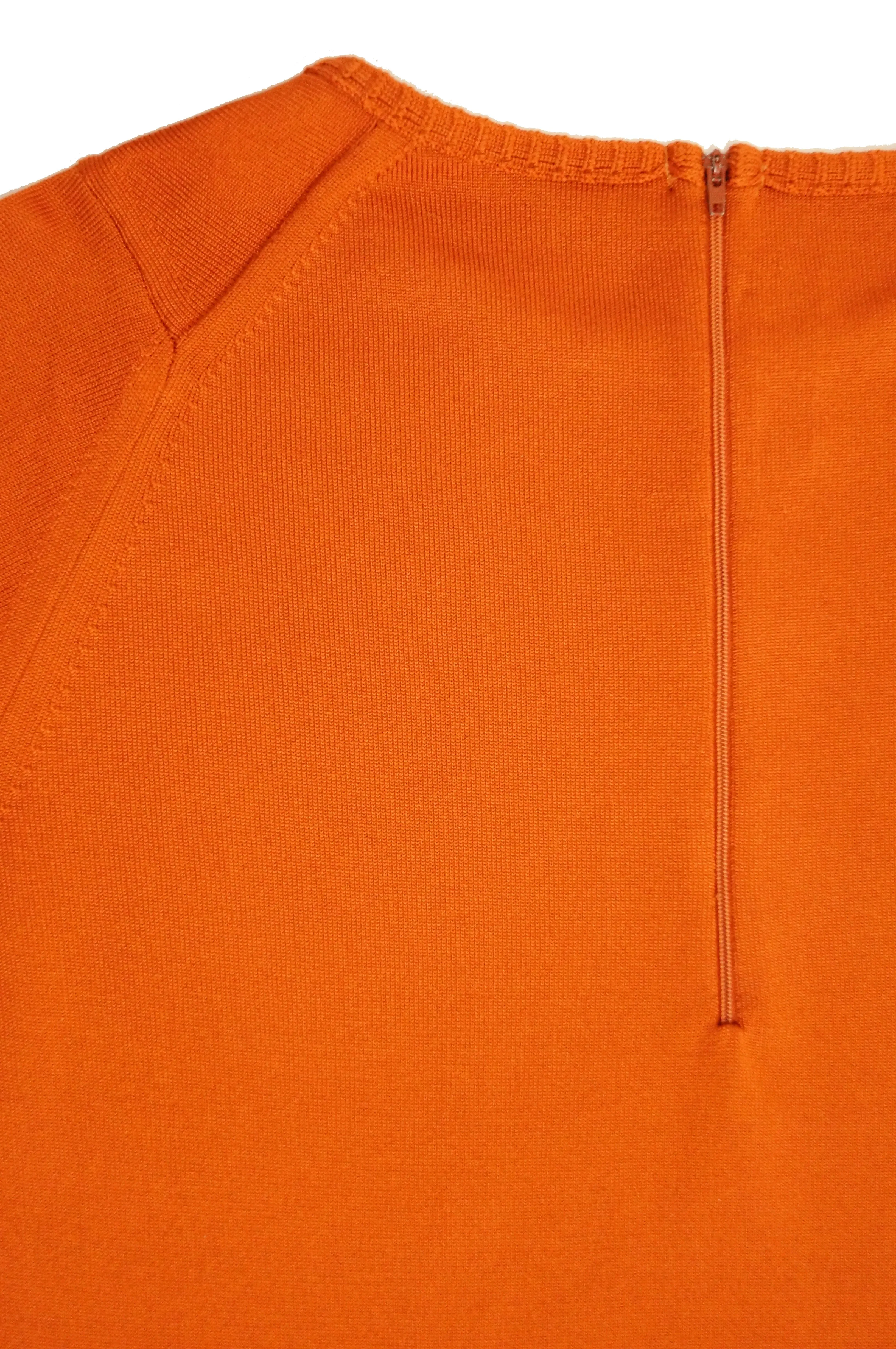 1970s Givenchy Sport Tangerine Orange Pullover Sweater