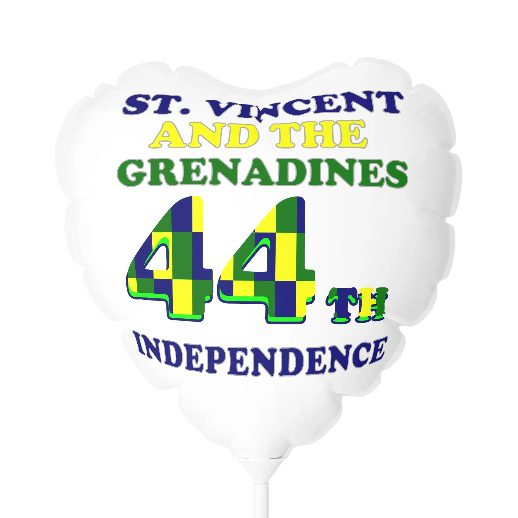 44th Independence St. Vincent and the Grenadines Balloon (Round and Heart-shaped), 11"