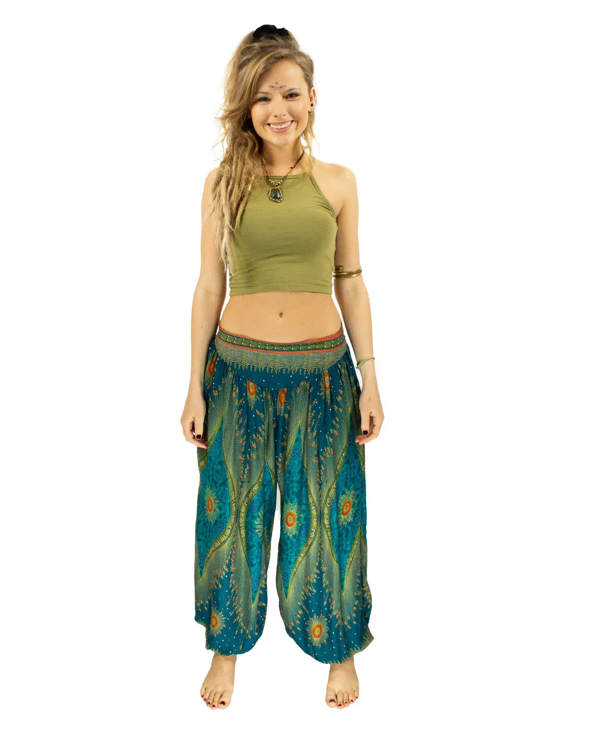 Aladdin Harem Pants Turquoise