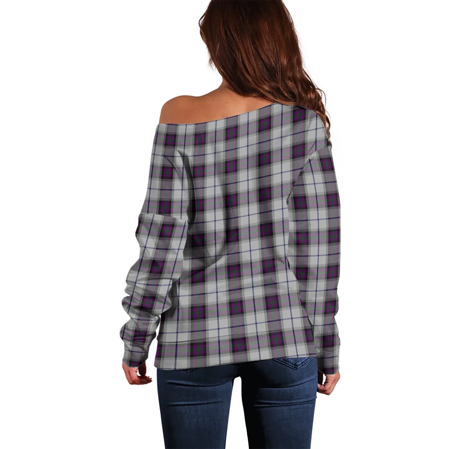 Alexander of Menstry Dress Tartan Off Shoulder Women Sweater