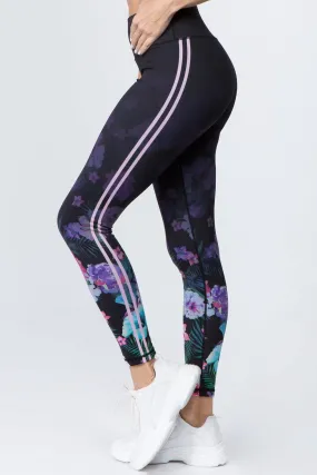 Alexis Sports Half Floral Workout Leggings