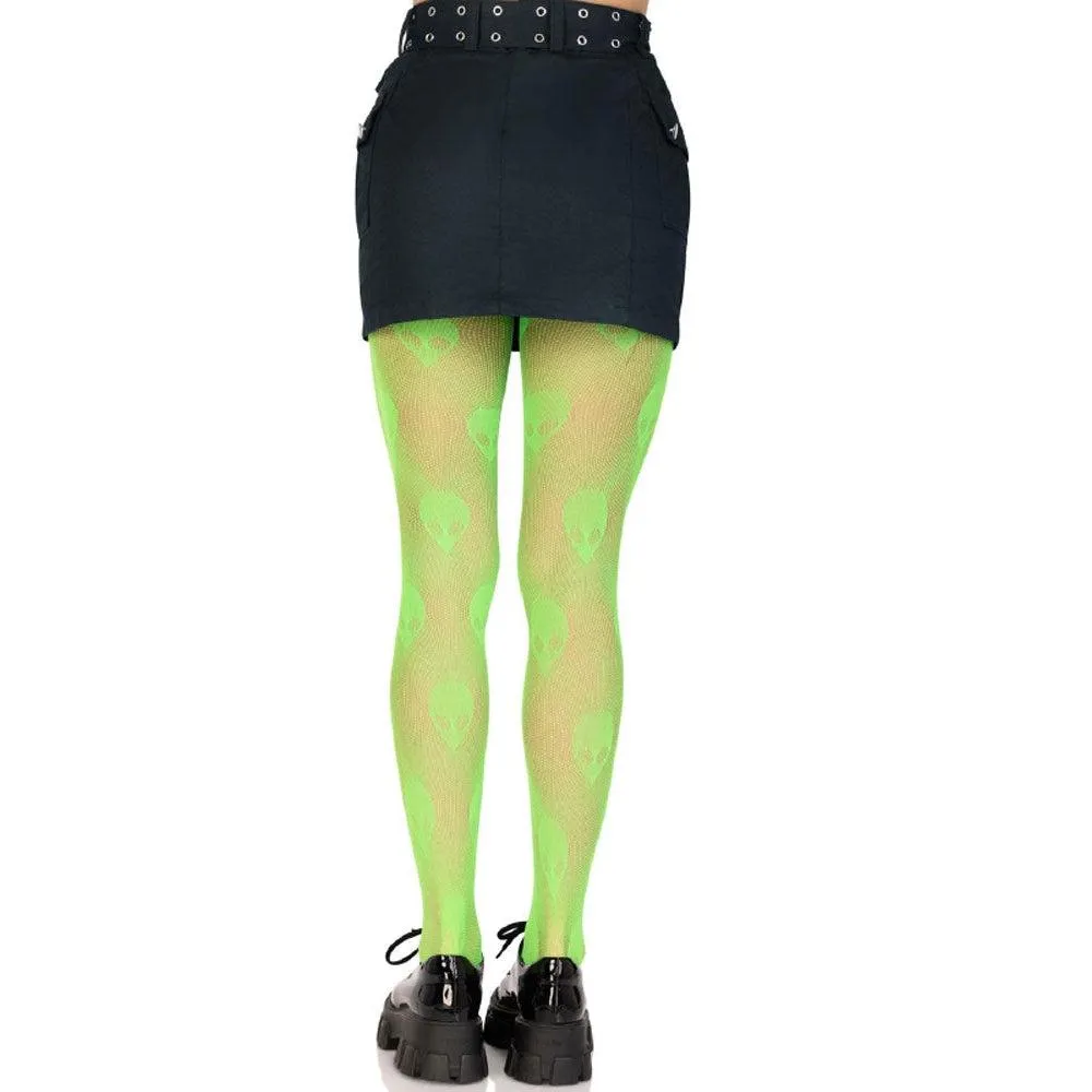 Alien Net Tights - One Size - Green