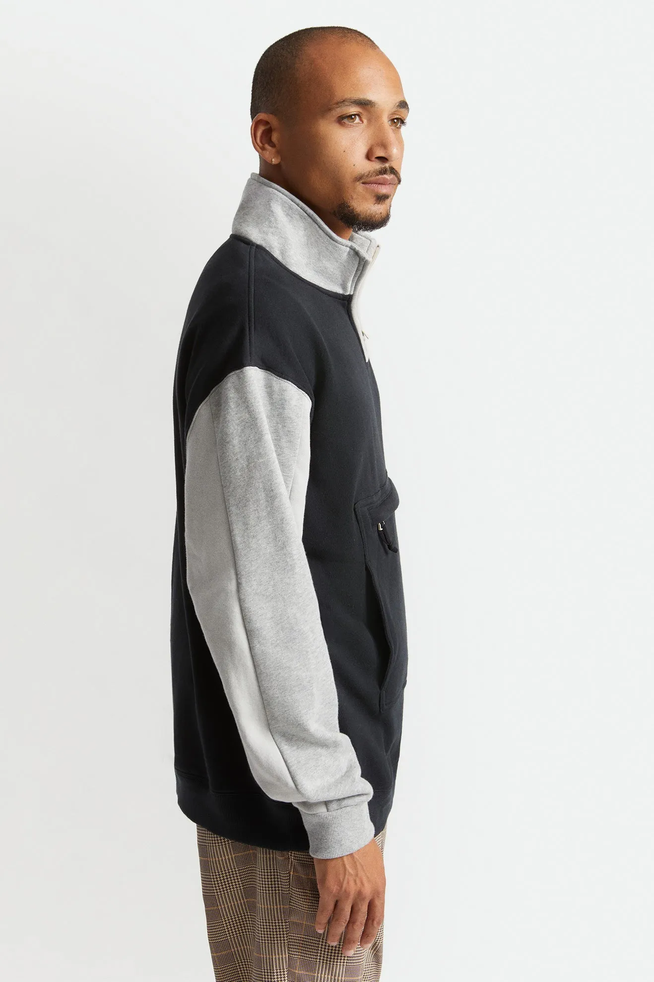 Alton 1/4 Zip Mock Neck - Black/Grey/Heather Grey/Beige