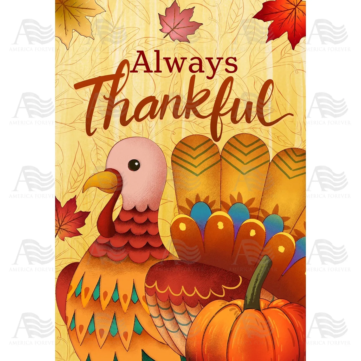 Always Thankful Turkey Flags Set (2 Pieces)