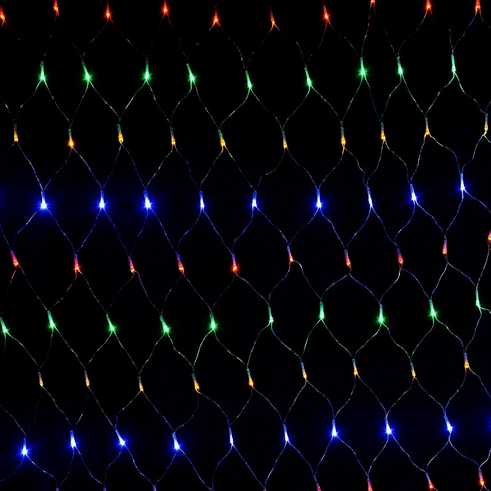 AMOS 180 Battery Operated LED Christmas Mesh Net Chaser Lights Indoor Outdoor with 8 Functions - 1.8m x 1.2m