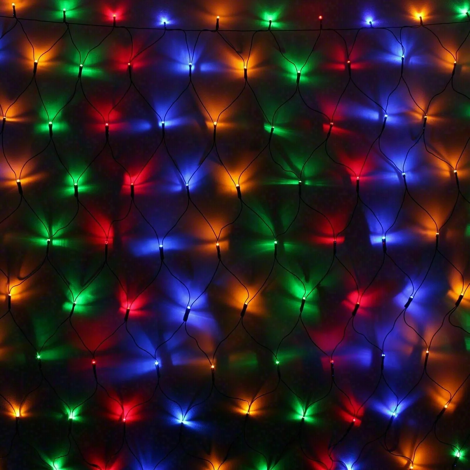 AMOS 180 Battery Operated LED Christmas Mesh Net Chaser Lights Indoor Outdoor with 8 Functions - 1.8m x 1.2m