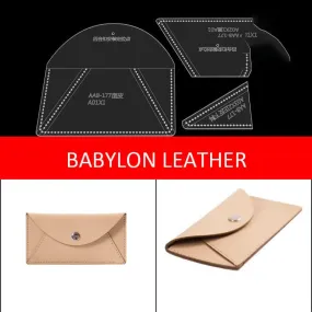 BABYLON™ Long Minimalist Wallet Leather Pattern AAB-177