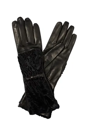 Barbara Wren - Women's Mongolian Fur Leather Gloves