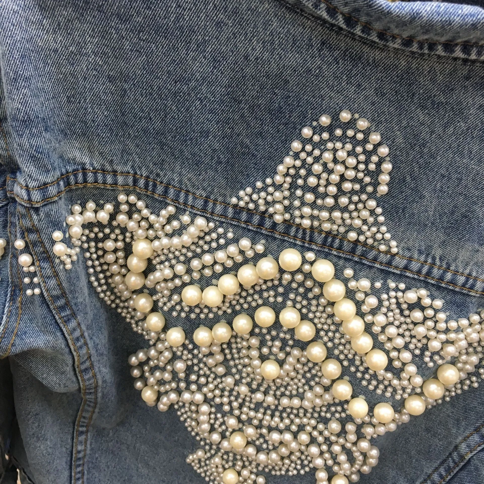 Beaded denim jacket