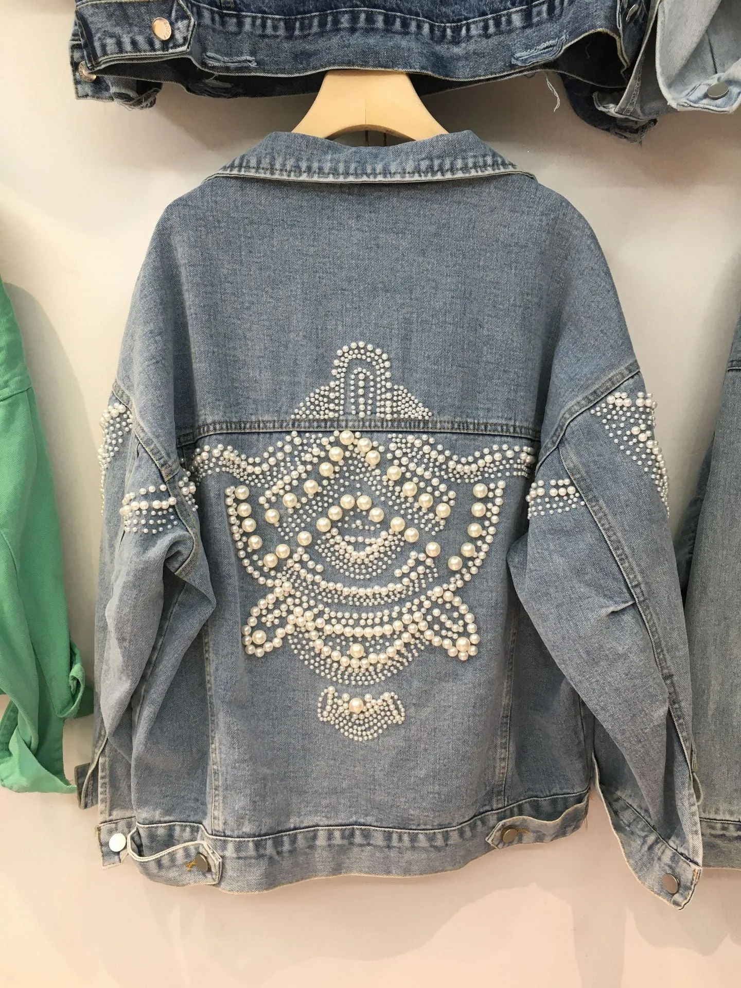 Beaded denim jacket