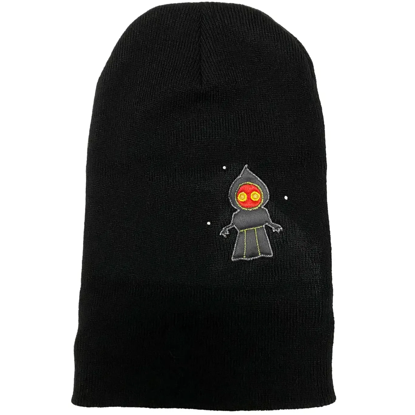 Beanie - Black With Shiny Flatwoods Monster Applique