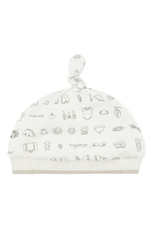 Beige Baby Graphic Print Hat