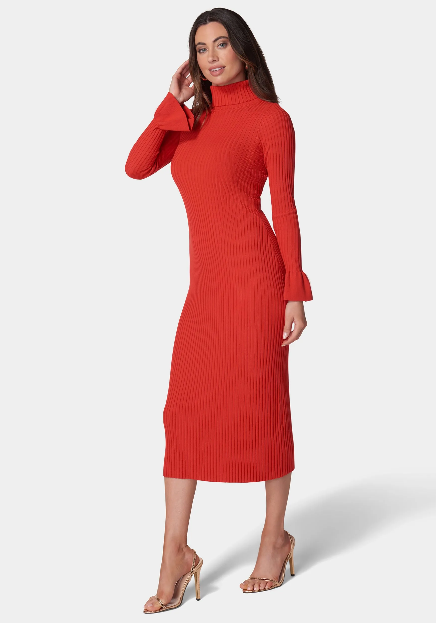 Bell Sleeve Sweater Dress