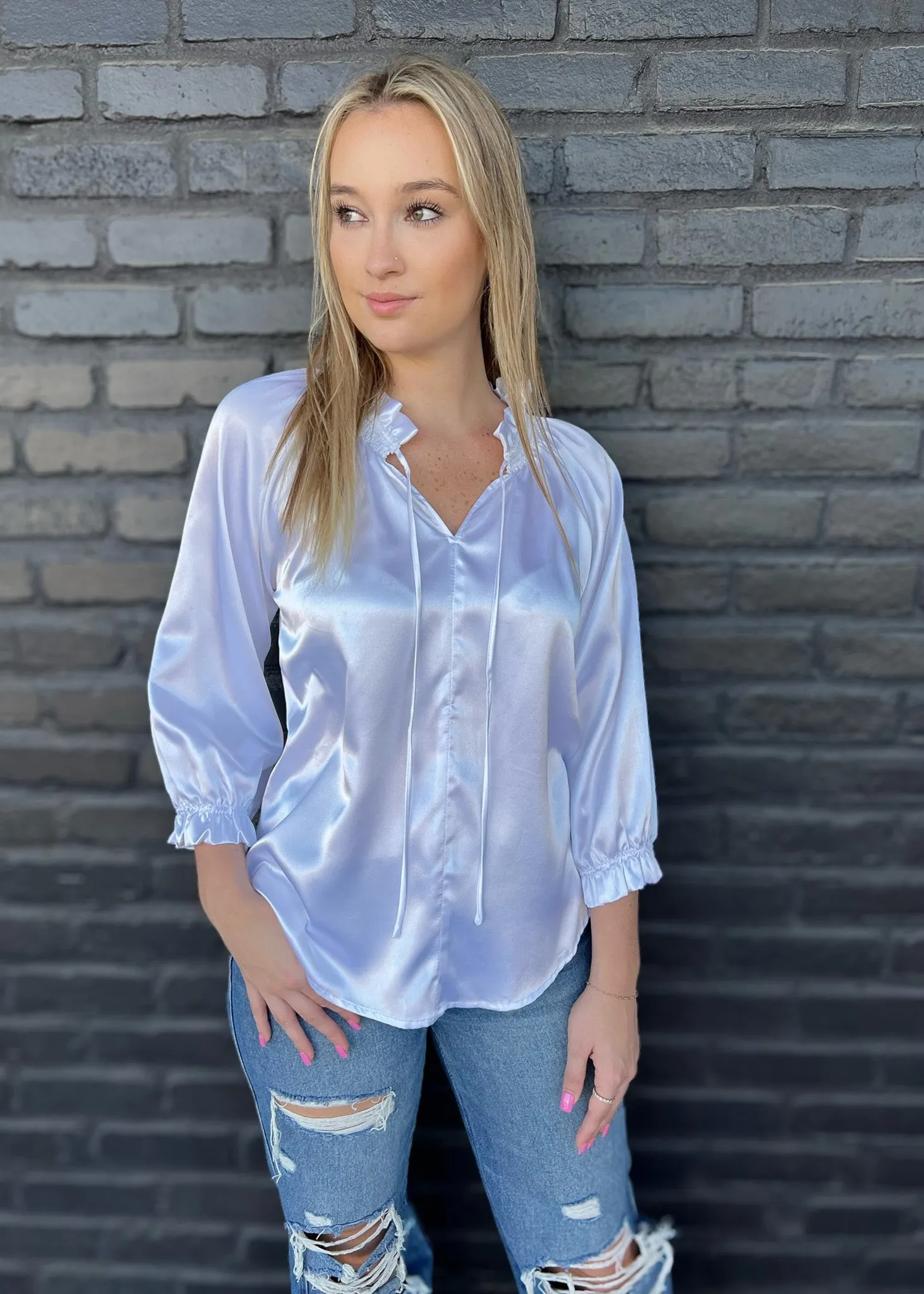 BELMONT TOP satin