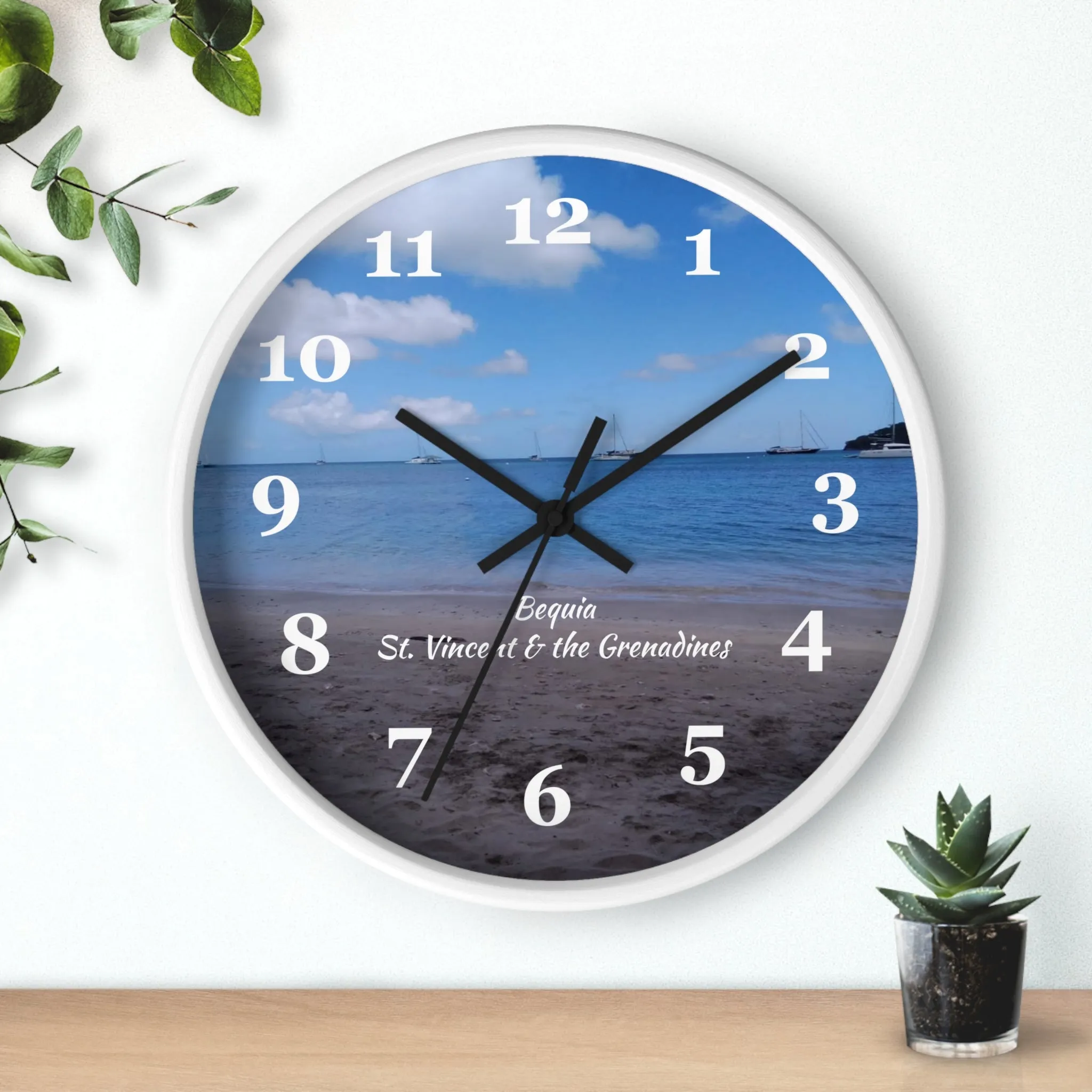 Bequia Beach St. Vincent and the Grenadines Wall Clock