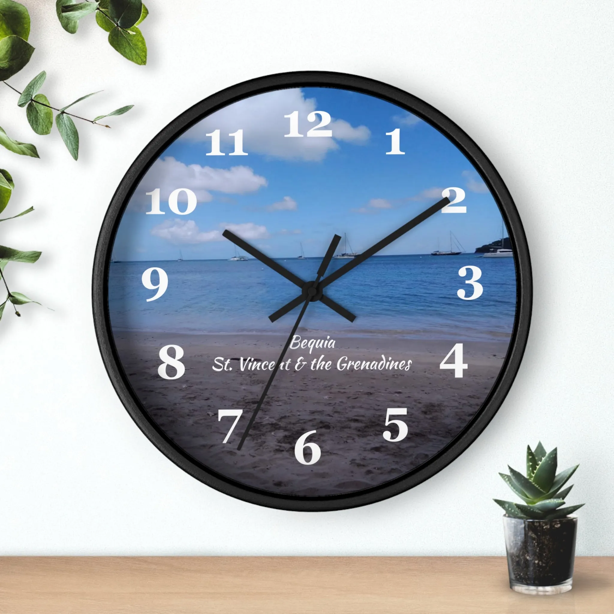 Bequia Beach St. Vincent and the Grenadines Wall Clock