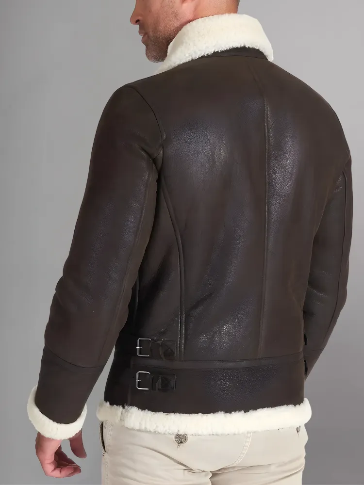 Best Leather Shearling Jacket Black