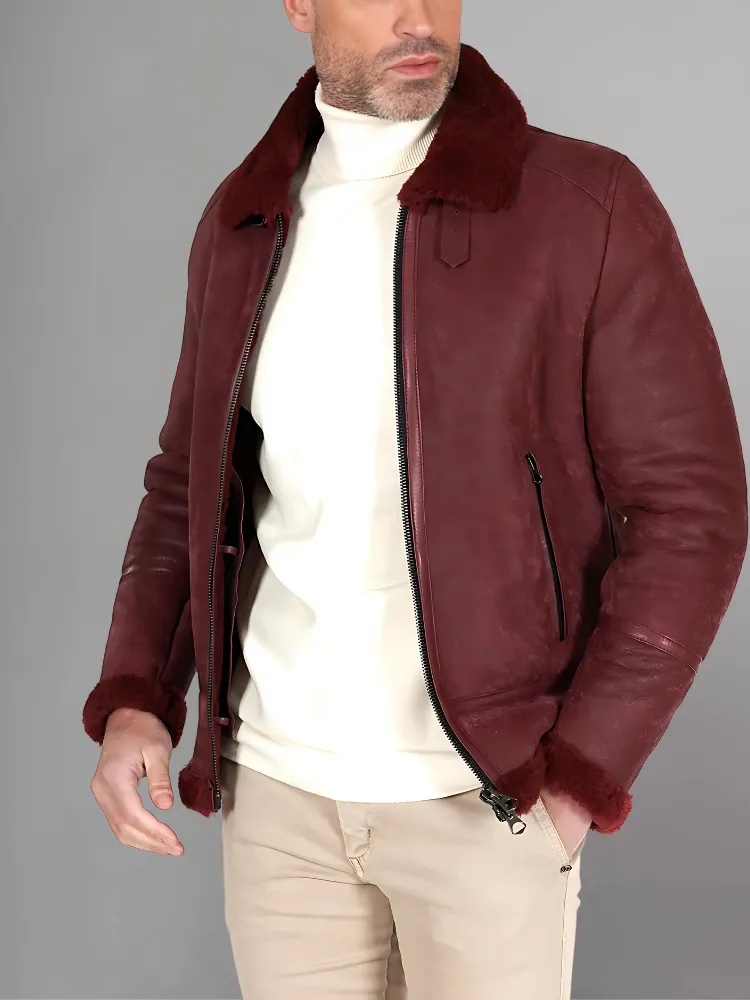 Best Leather Shearling Jacket Black