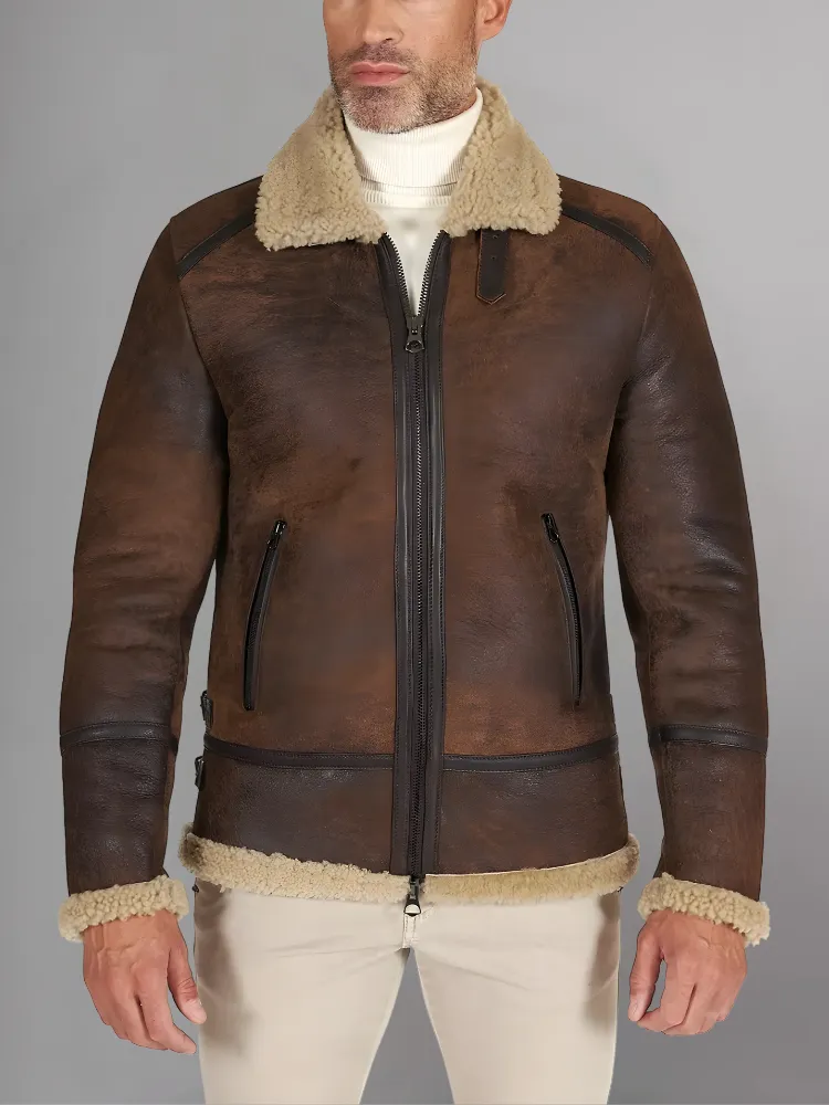 Best Leather Shearling Jacket Black