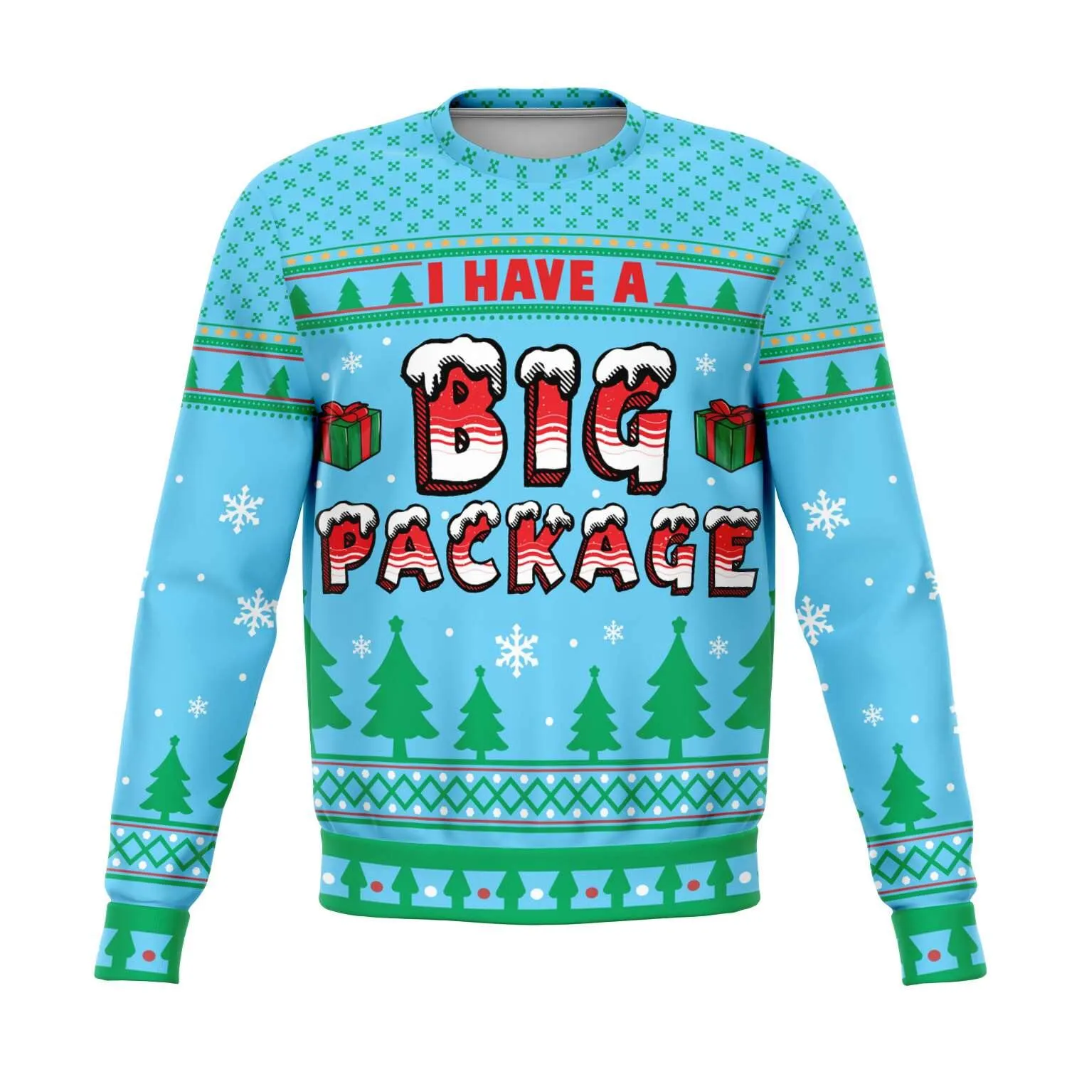 Big Package Naughty Meme Holiday Ugly Christmas Sweater