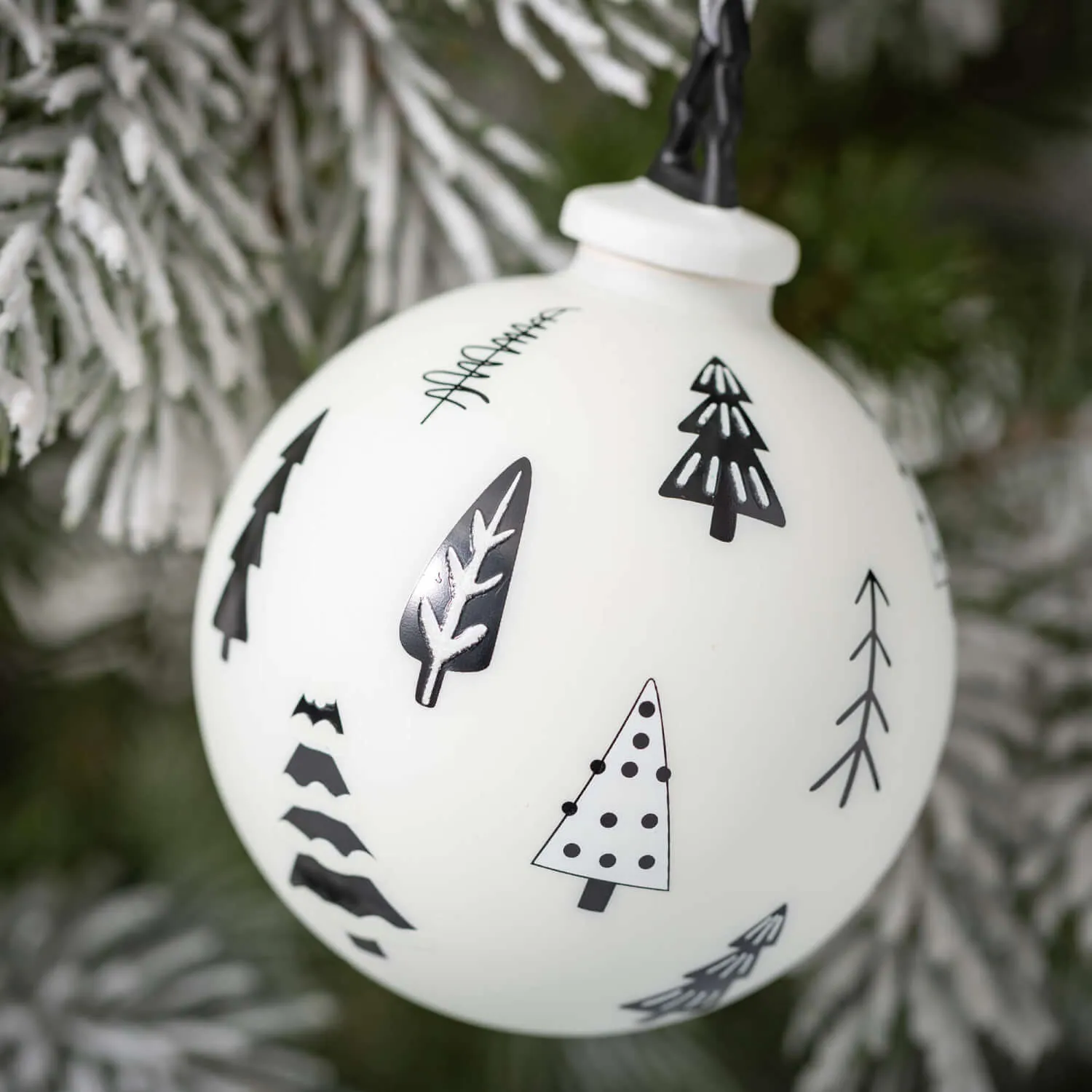 Black & White Tree Ornaments