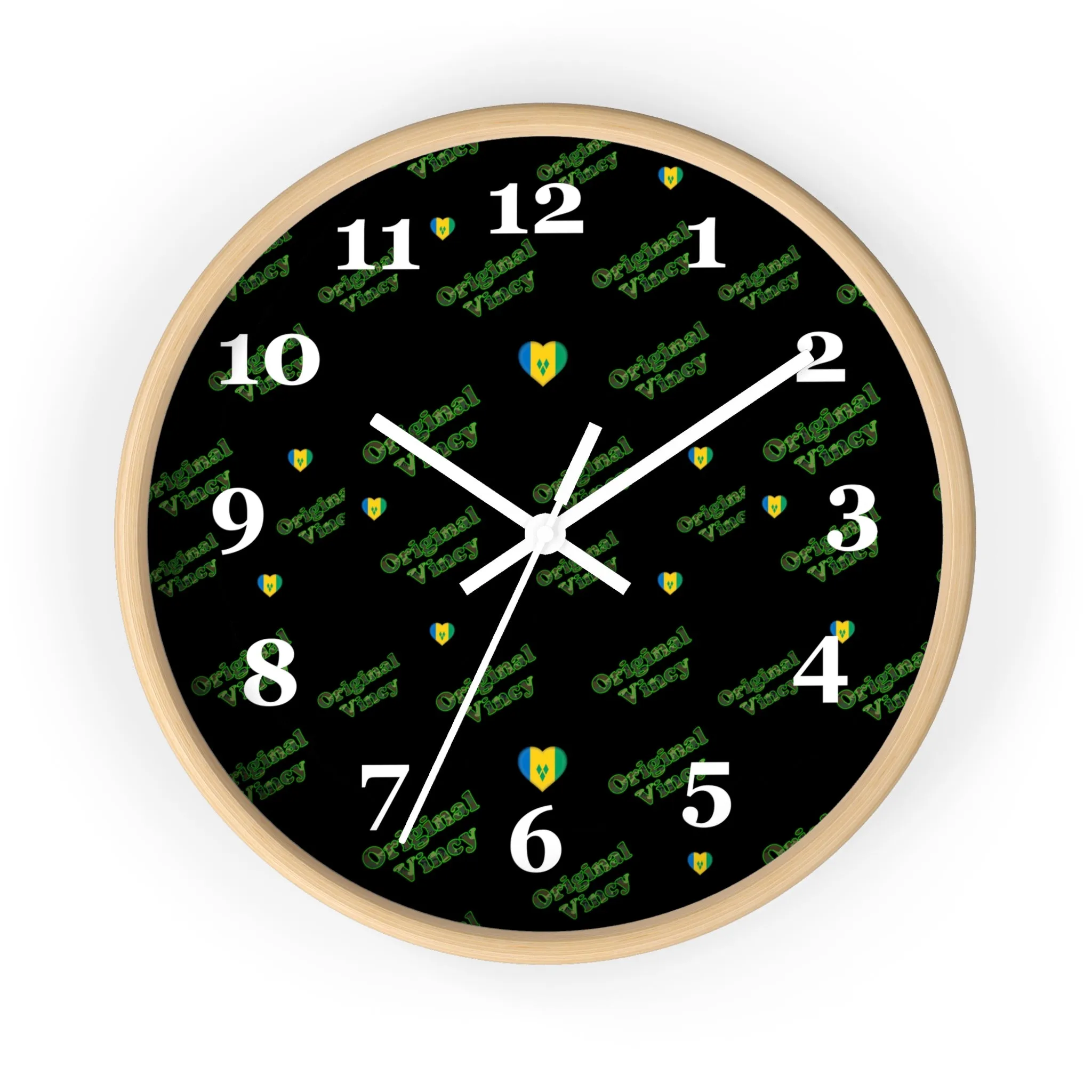 Black Original Vincy St. Vincent and the Grenadines Wall Clock