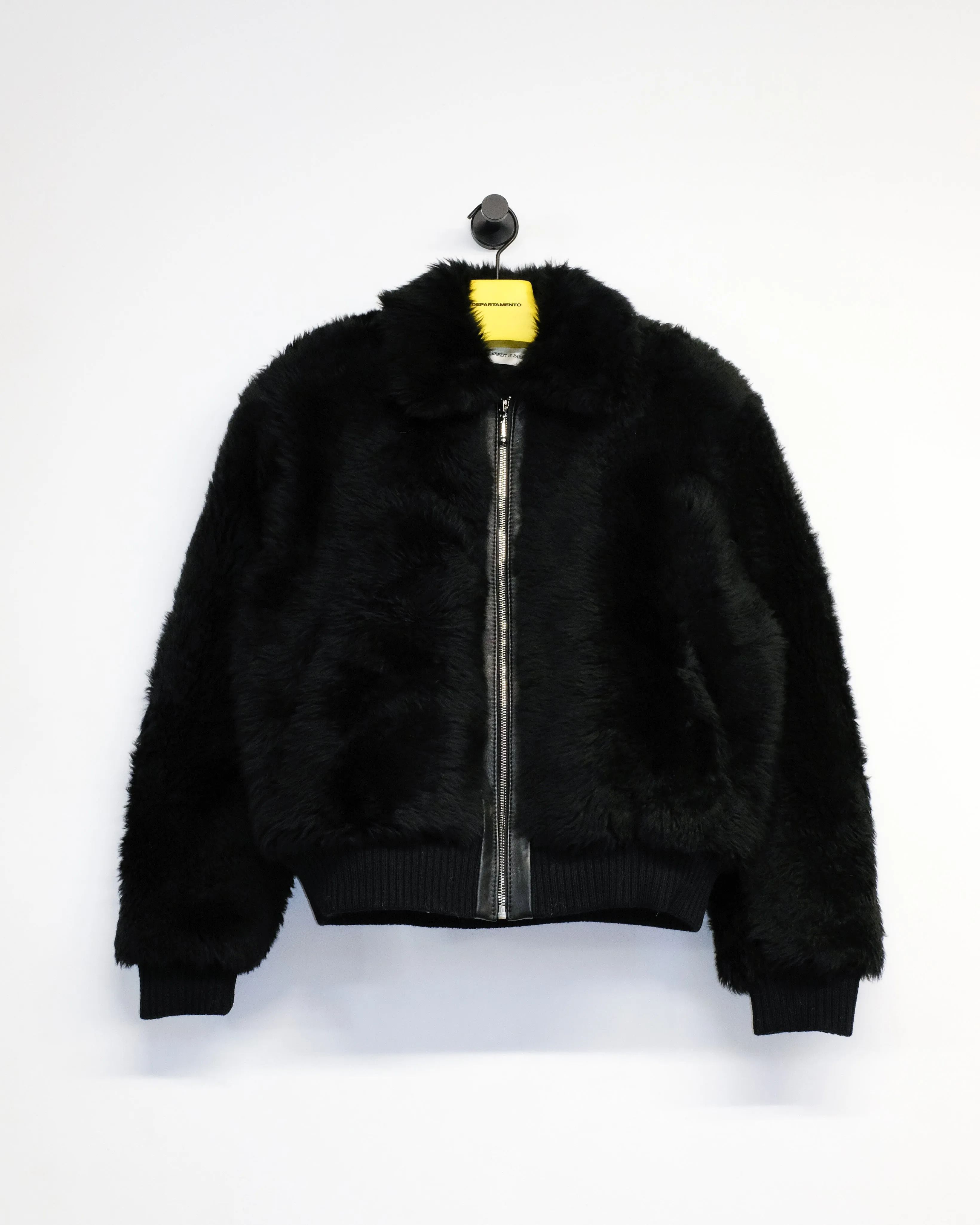 Black Shearling Leather Jacket