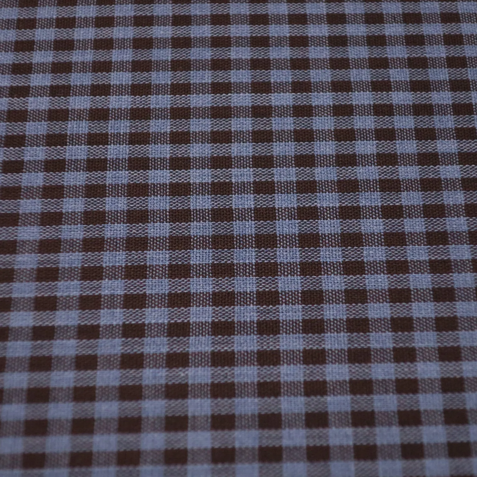 Blue and Charcoal Check Loro Piana Zelander Extrafine Wool Fabric