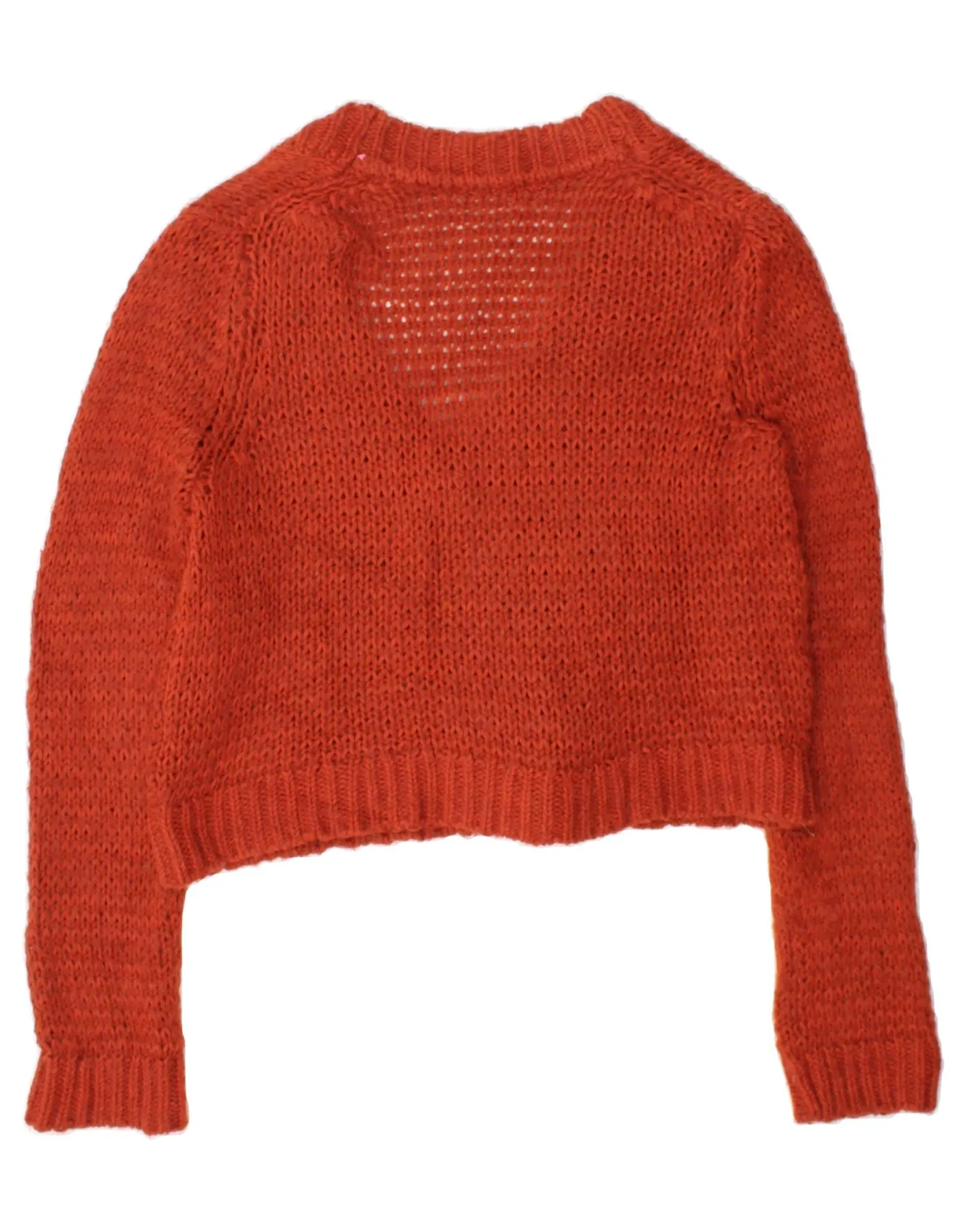 BODEN Womens Crop Cardigan Sweater UK 14 Medium Orange