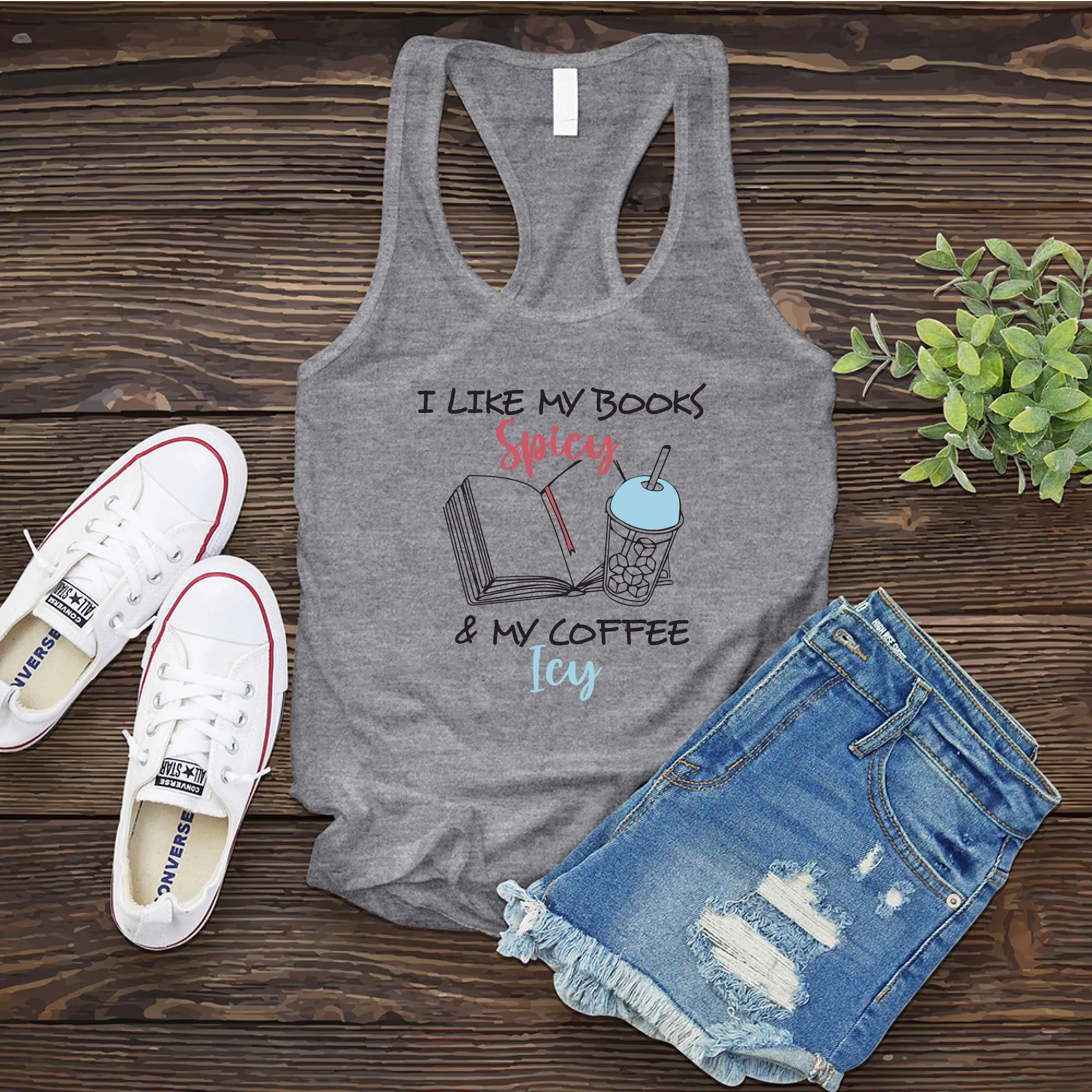 Books Spicy & Coffee Icy Women's Tank Top