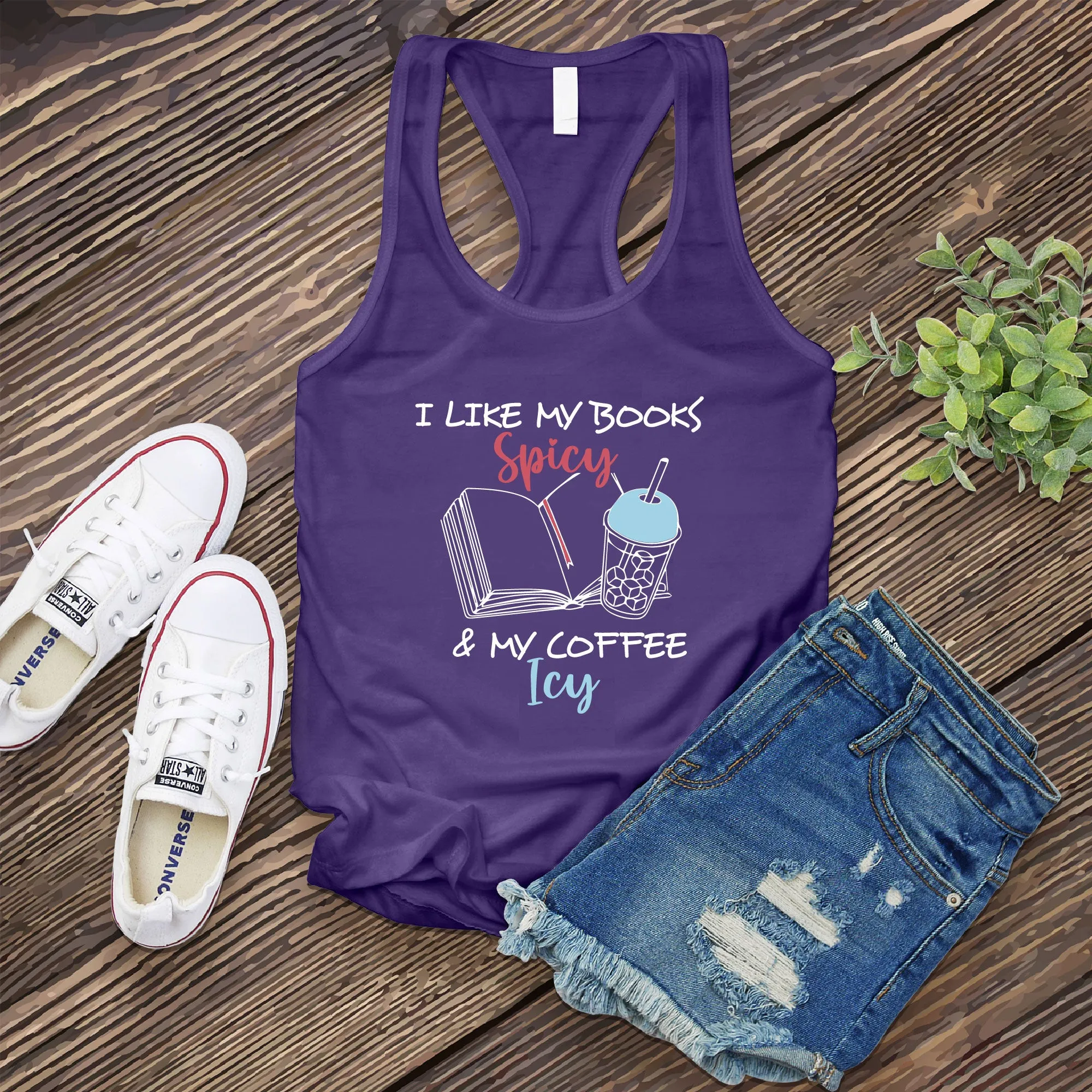 Books Spicy & Coffee Icy Women's Tank Top