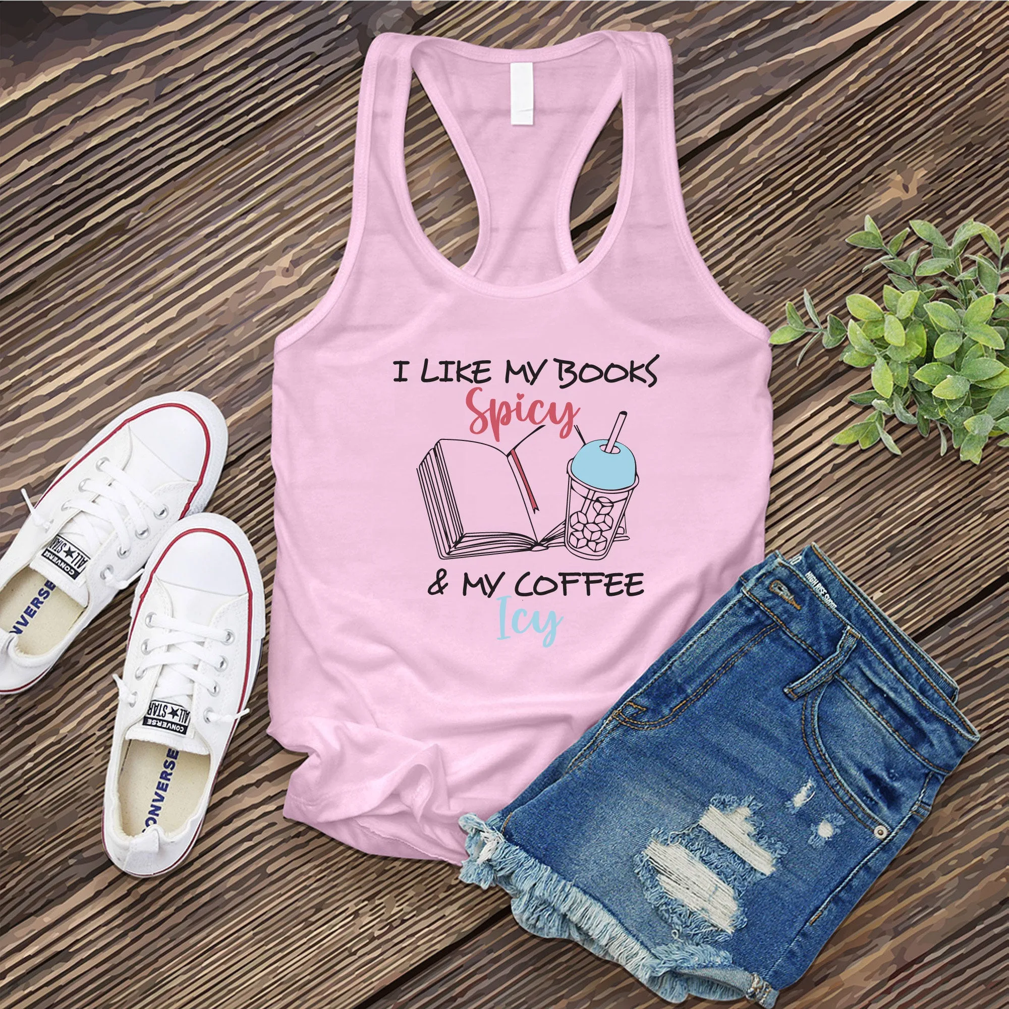 Books Spicy & Coffee Icy Women's Tank Top