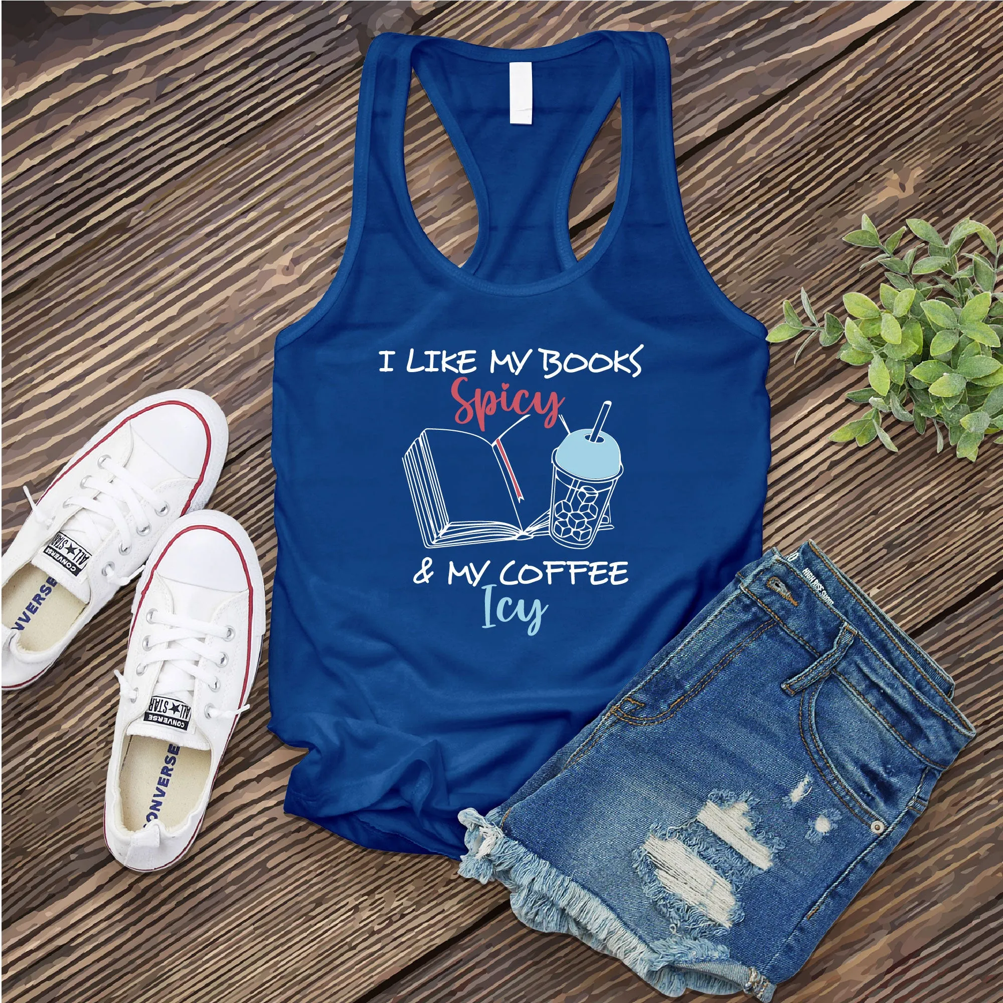 Books Spicy & Coffee Icy Women's Tank Top