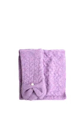 Brandwell Something Special Scarf and Gloves Gift Set, Purple