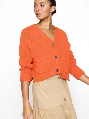 Brochu Walker - Cropped Cardigan in Papaya