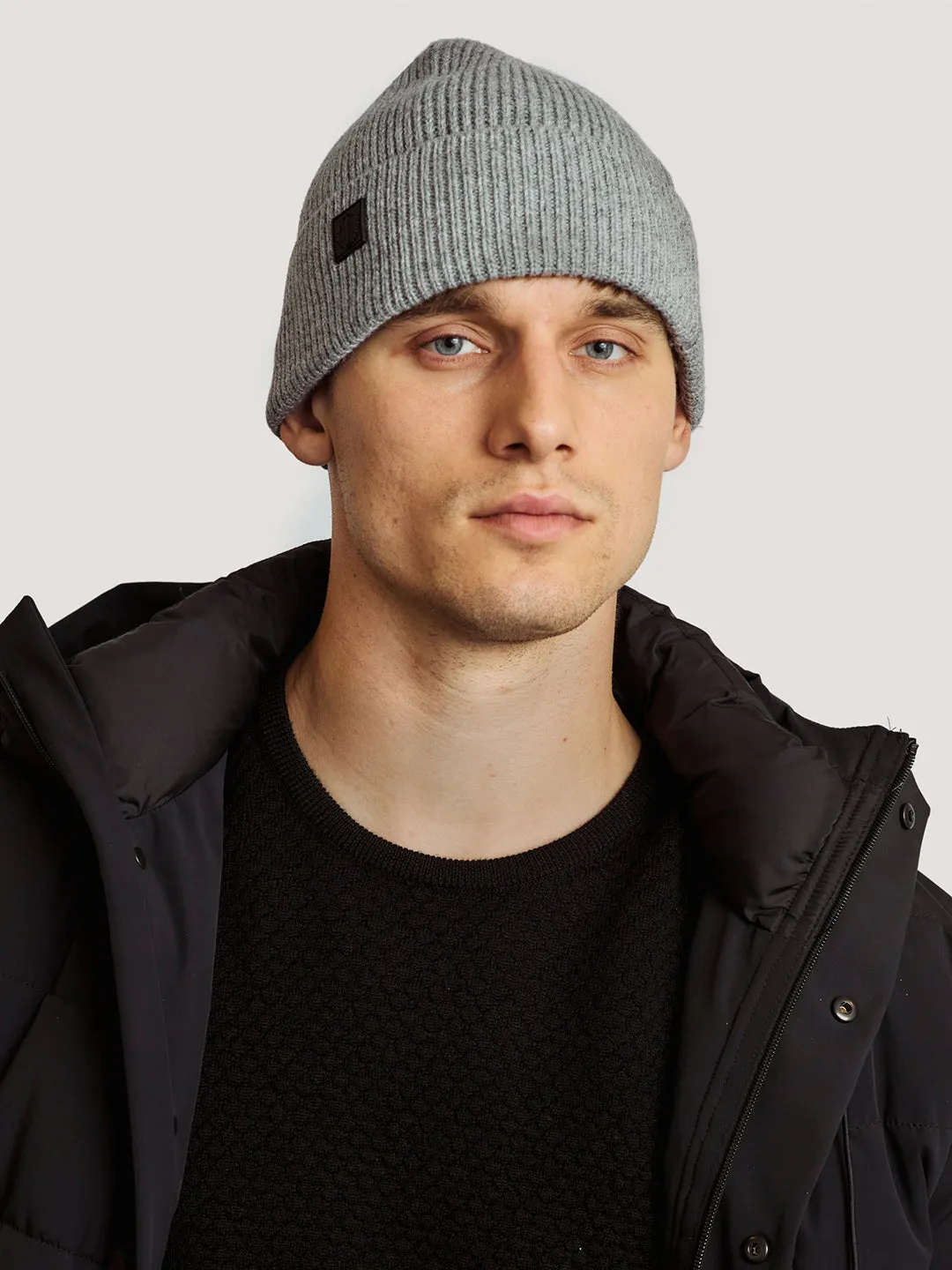 Bruun & Stengade Men Grey Solid Beanie Cap