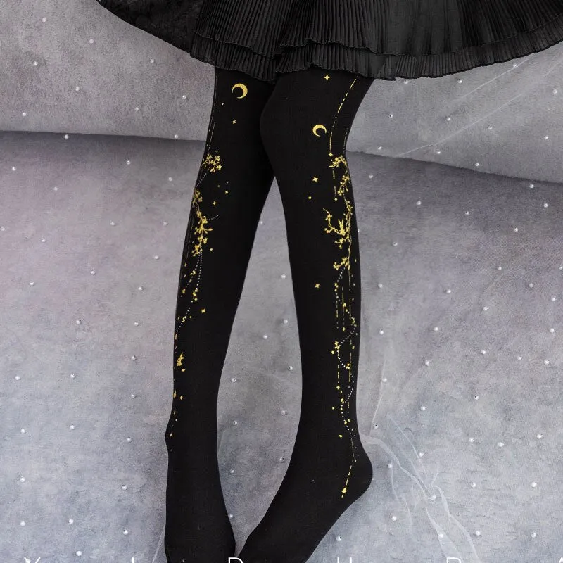 Bunny on the Moon ~ Chinese Style Lolita Tights by Yidhra