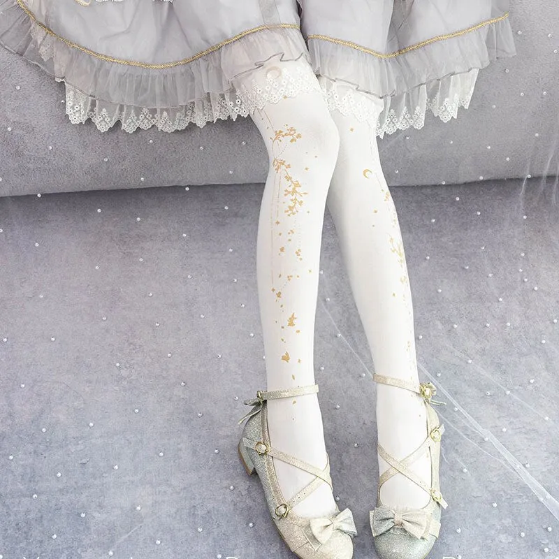 Bunny on the Moon ~ Chinese Style Lolita Tights by Yidhra