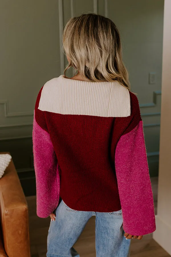 Cafe Patio Color Block Sweater