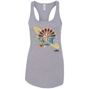 Captain Marvel Star Power Retro Style Women Tank Top