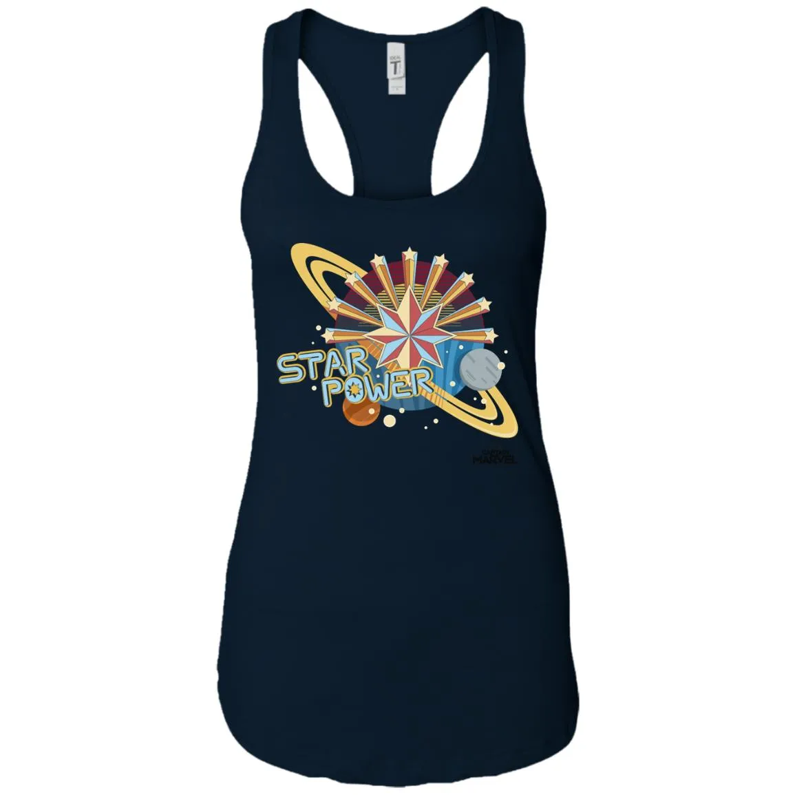 Captain Marvel Star Power Retro Style Women Tank Top