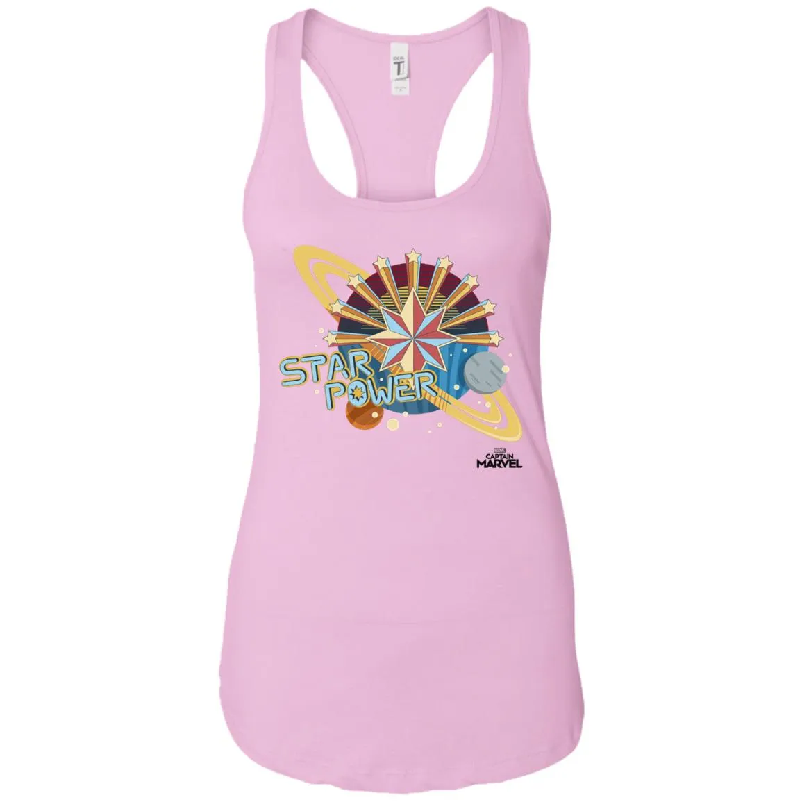 Captain Marvel Star Power Retro Style Women Tank Top