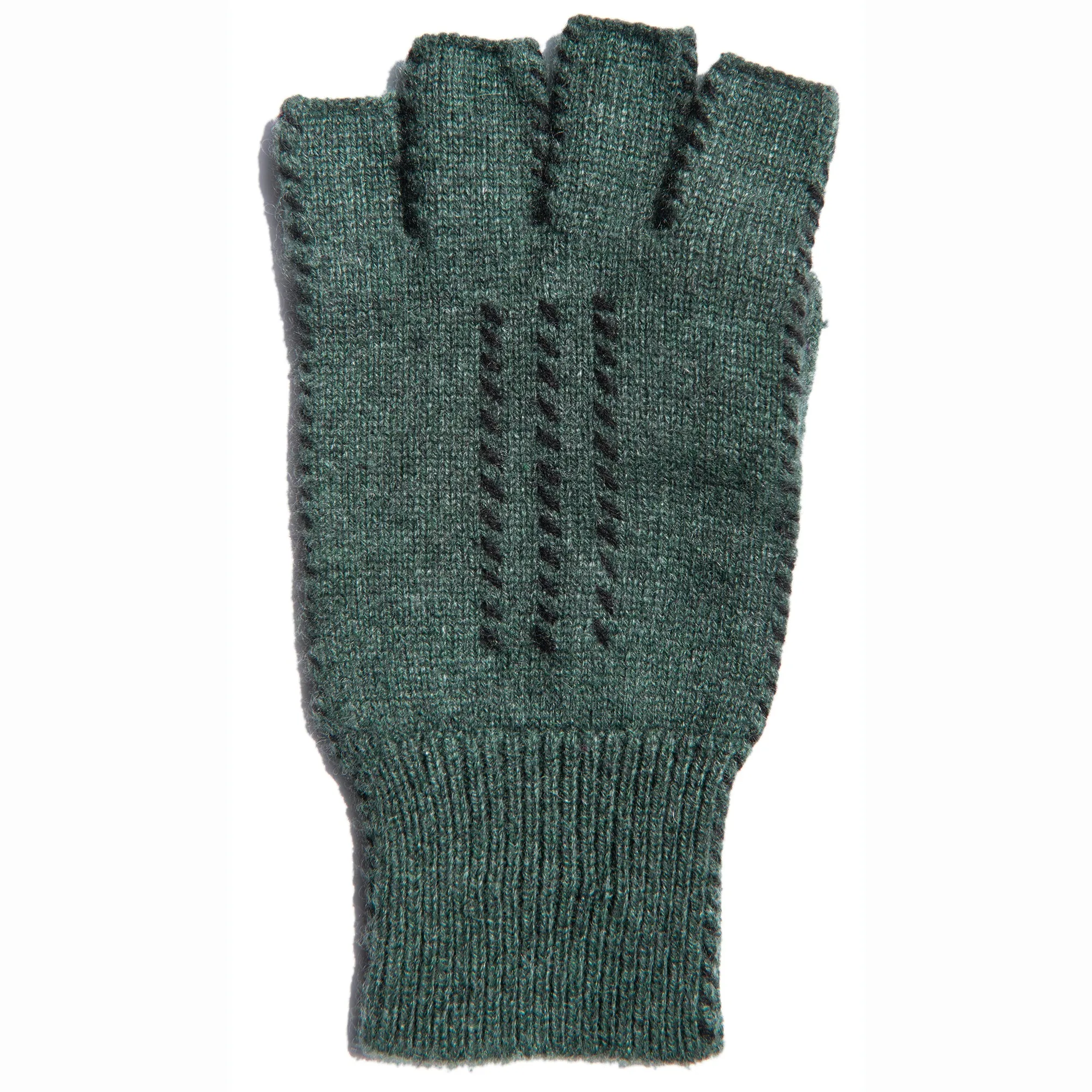 Cashmere Fingerless Stitch Gloves