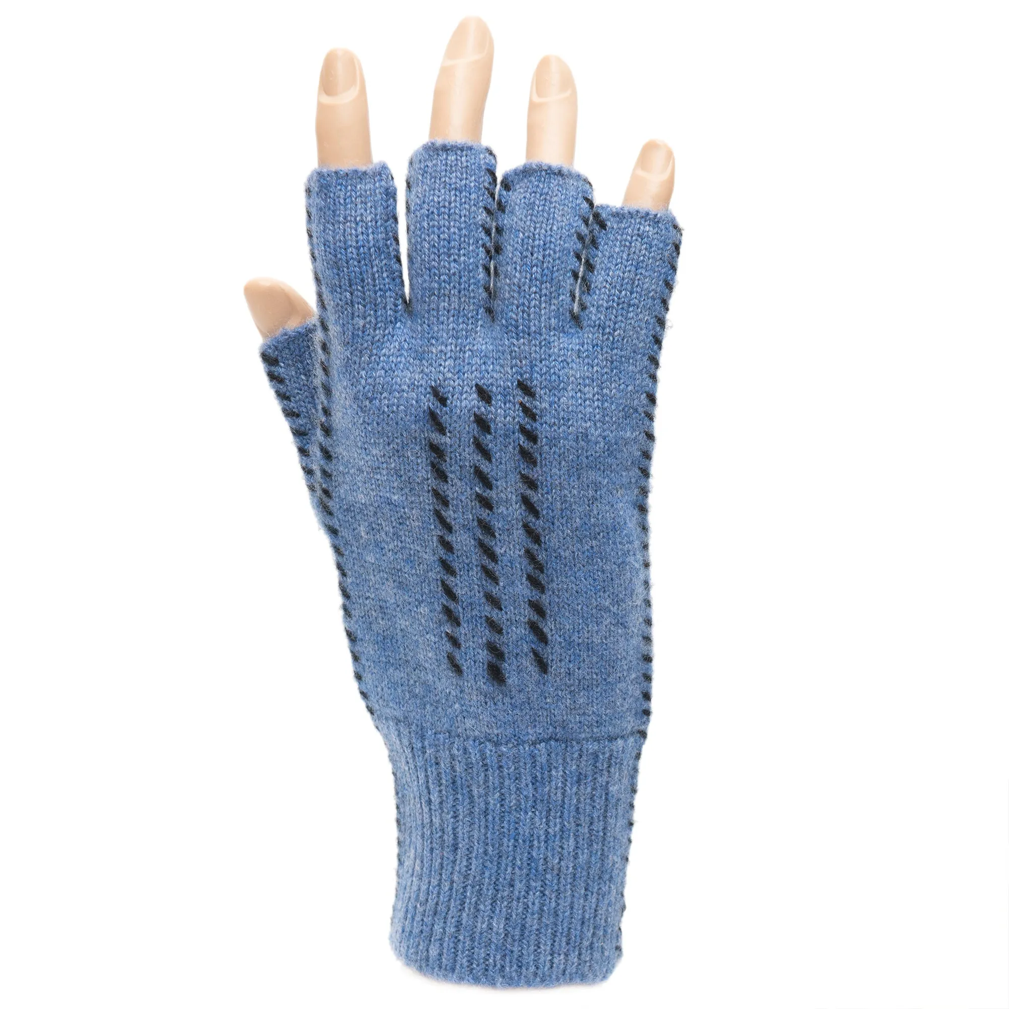 Cashmere Fingerless Stitch Gloves