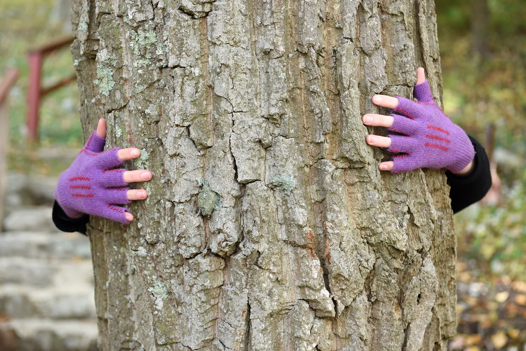 Cashmere Fingerless Stitch Gloves