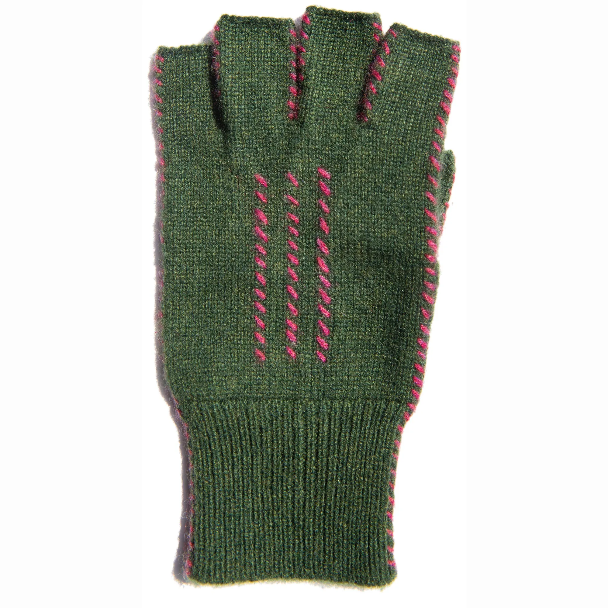 Cashmere Fingerless Stitch Gloves