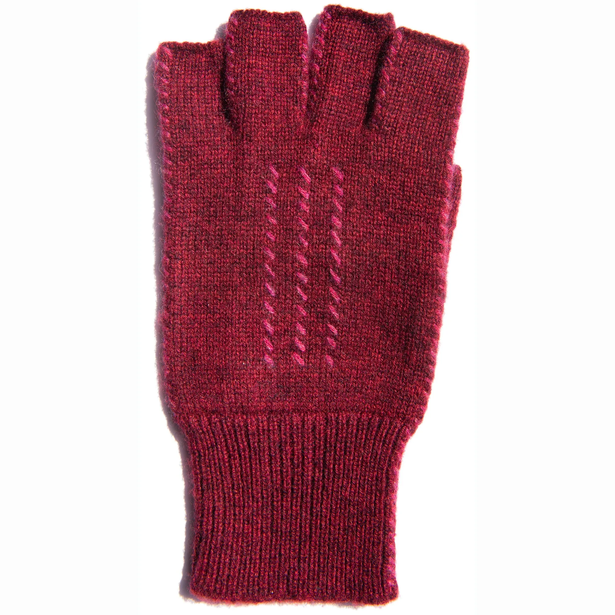 Cashmere Fingerless Stitch Gloves