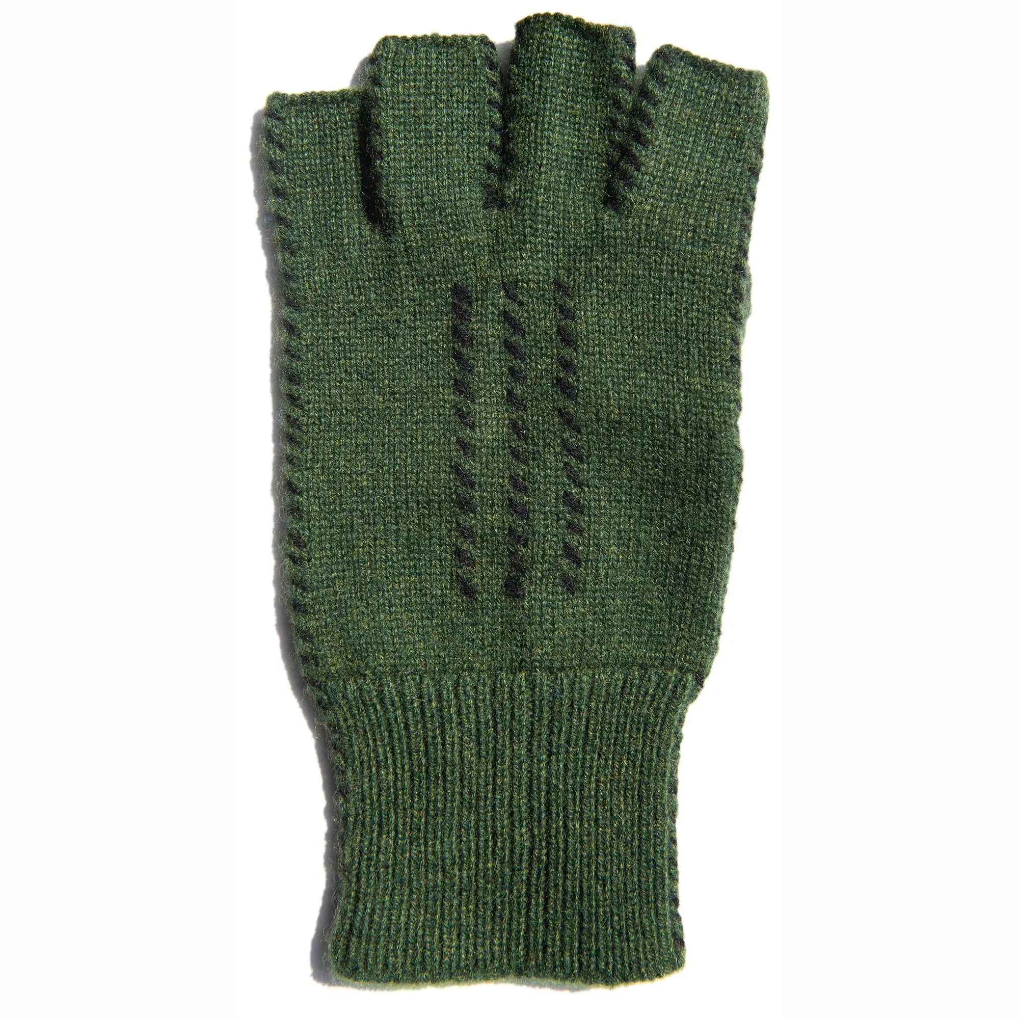 Cashmere Fingerless Stitch Gloves